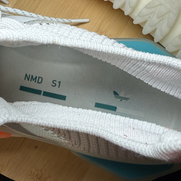 Adidas NMD S1 Men’s Shoe Size 9.5 White Very Lightly Used FZ5707 - Picture 6 of 8